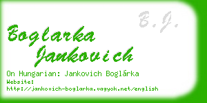 boglarka jankovich business card