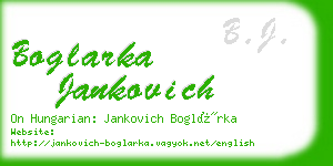 boglarka jankovich business card